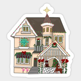 Southern Christmas House Sticker